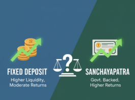 Comparison chart of Bangladesh Bank FDR interest rates vs Government Savings Certificates (Sanchayapatra) profit rates for 2026.