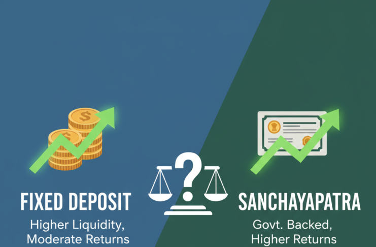 Comparison chart of Bangladesh Bank FDR interest rates vs Government Savings Certificates (Sanchayapatra) profit rates for 2026.