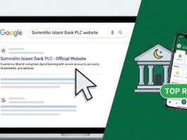 Professional digital banking interface of Sommilito Islami Bank PLC website