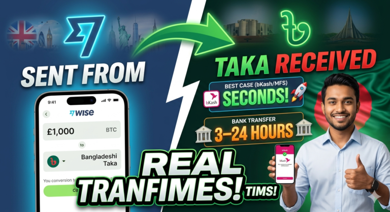 Wise (TransferWise) to Bangladesh: Real Transfer Times, Hidden Fees & Bank-Specific Processing Windows