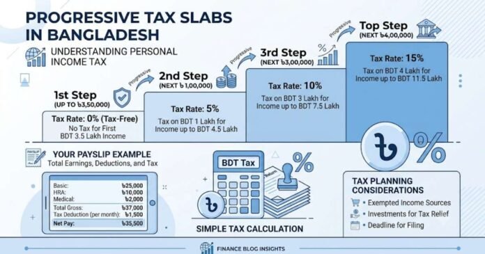 how to calculate income tax in Bangladesh step by step